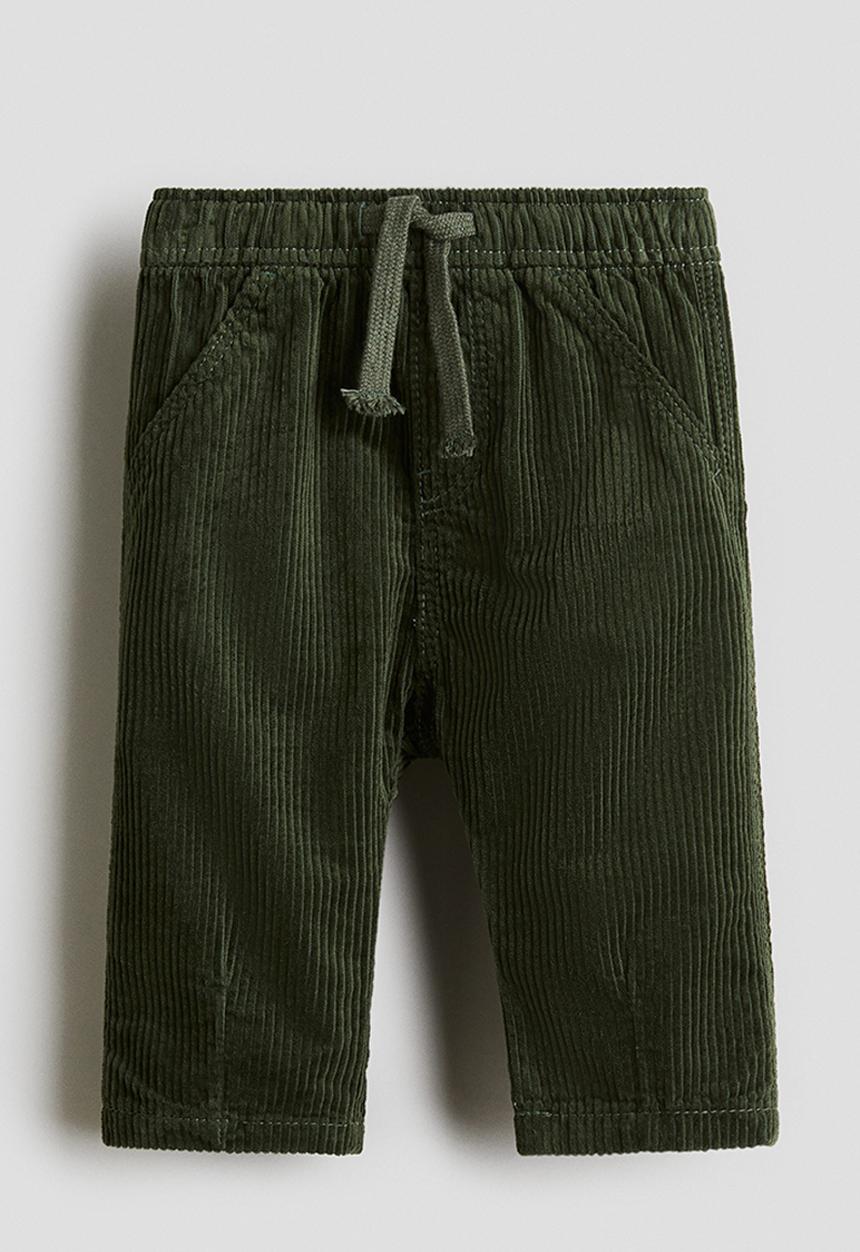 H&M - Cotton corduroy trousers - dark green