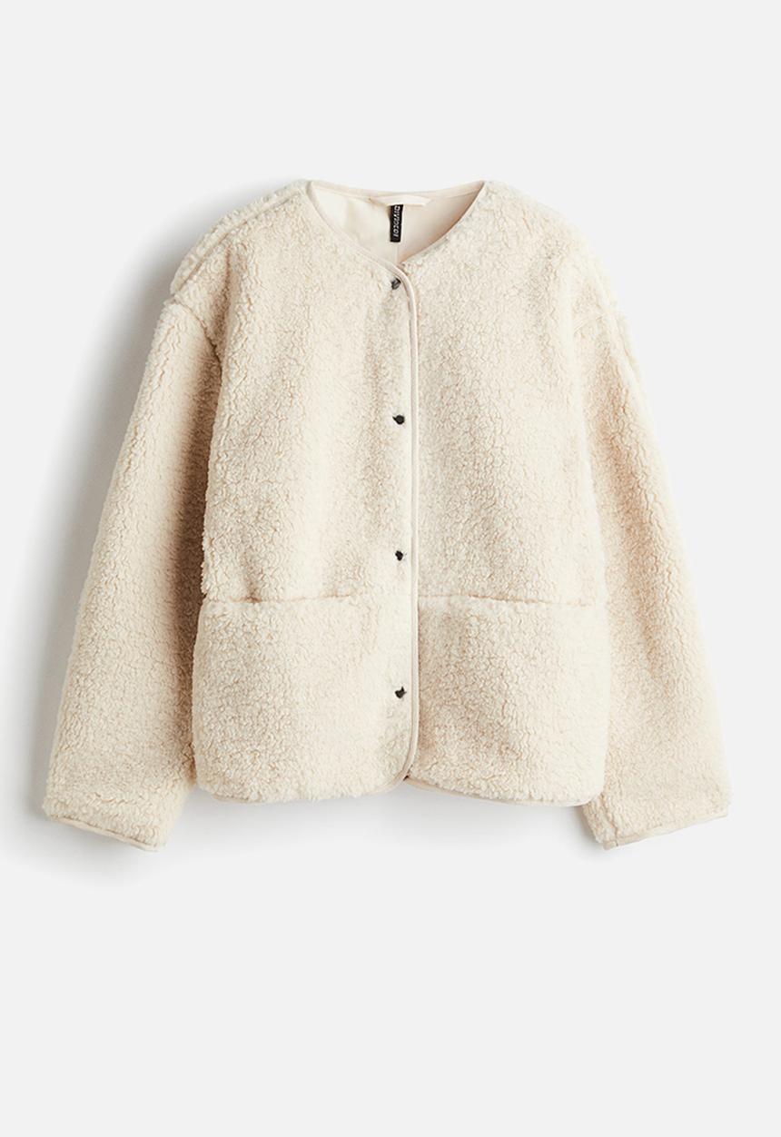 H&M - Teddy jacket - light beige