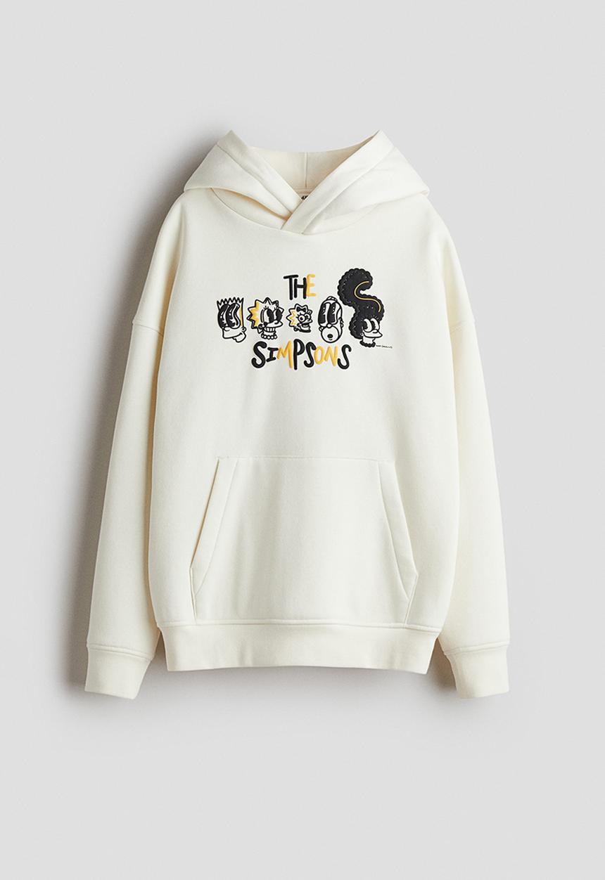 H&M - Printed hoodie - cream/the simpsons