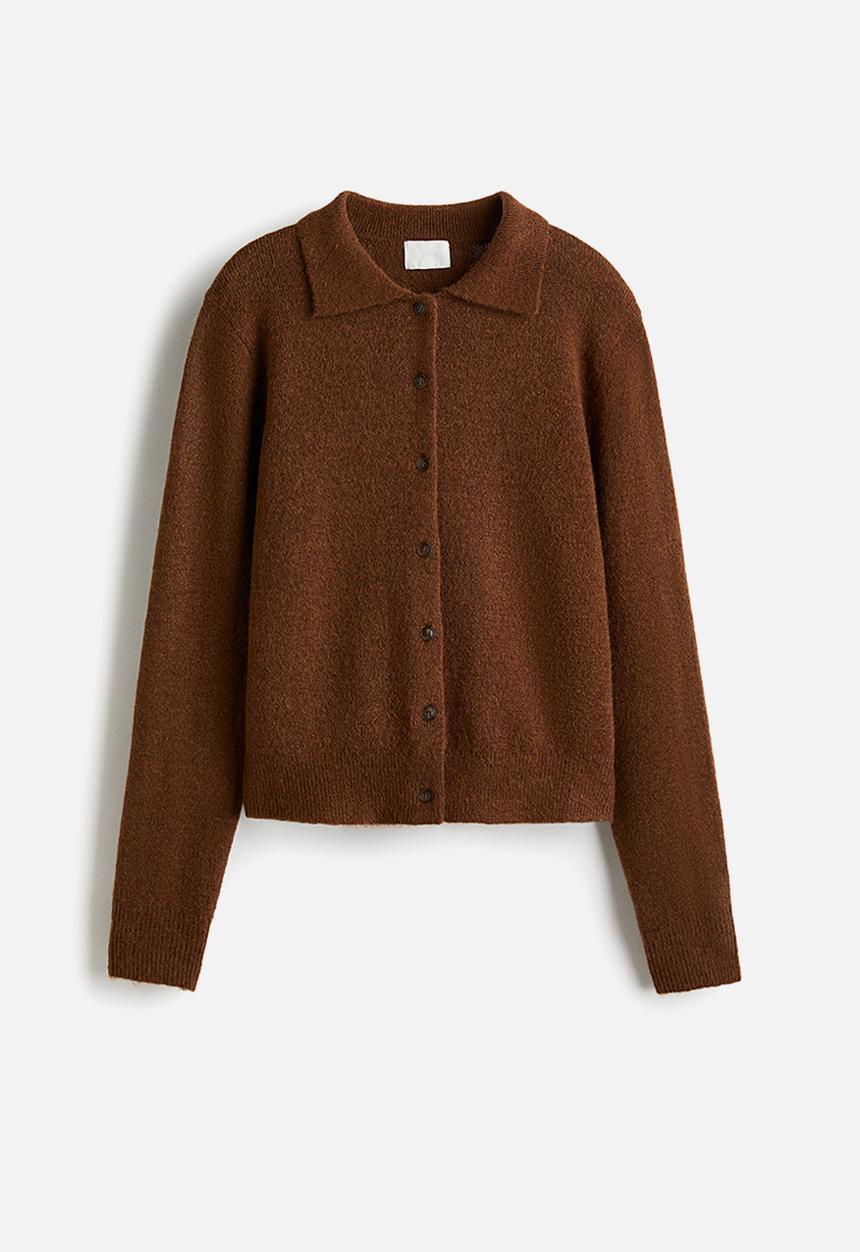 H&M - Collared cardigan - brown