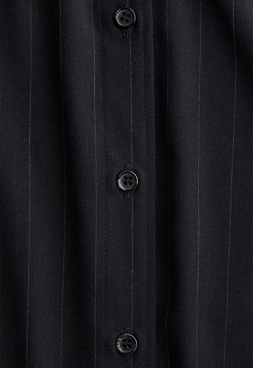 H&M - Oversized shirt - navy blue pinstriped
