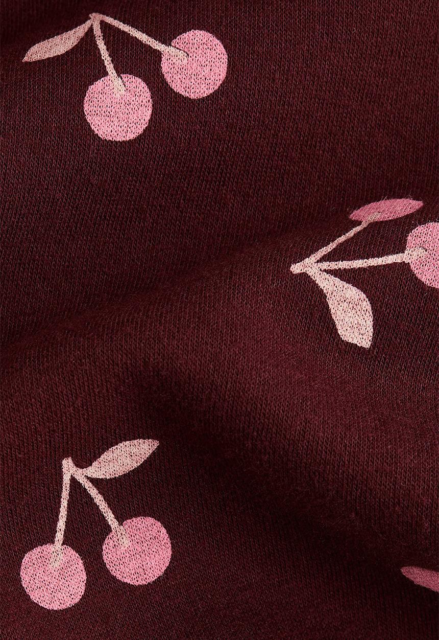 H&M - 2-Piece sweatshirt and leggings set - dark red/cherries