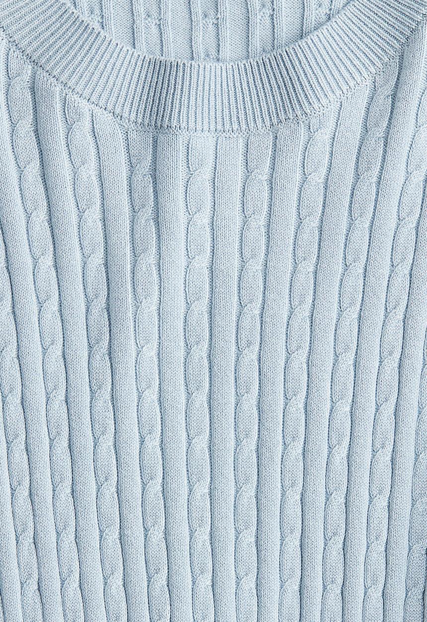 H&M - Cable-knit jumper - light blue