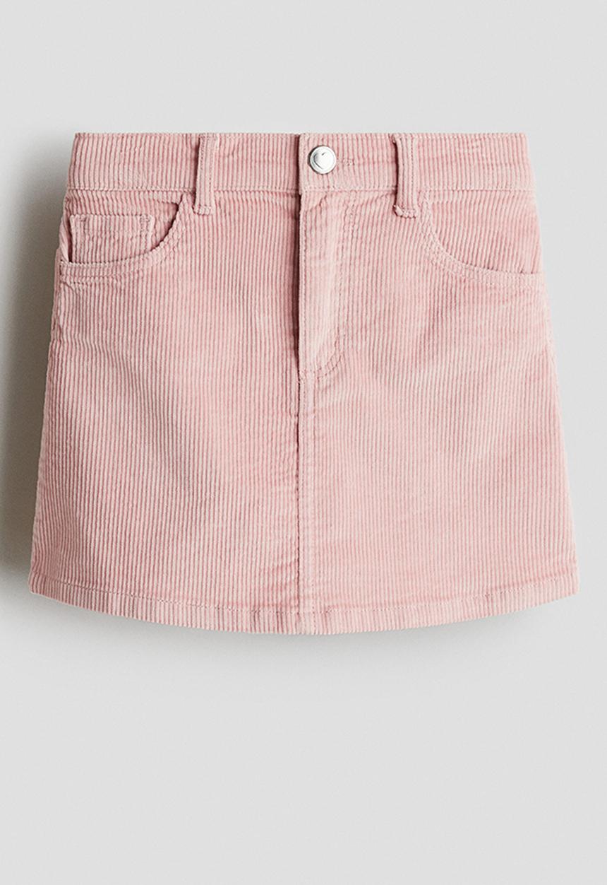 H&M - Corduroy skirt - pink