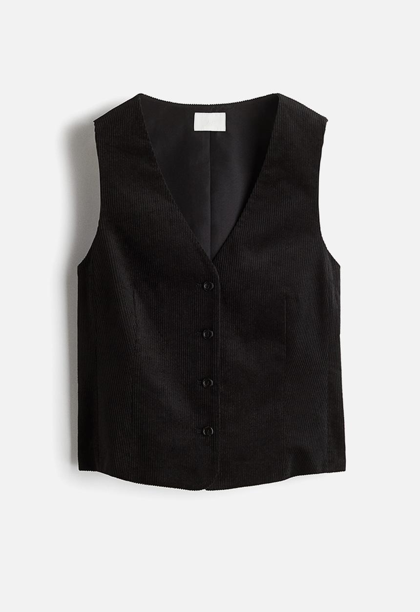 H&M - V-neck waistcoat - black