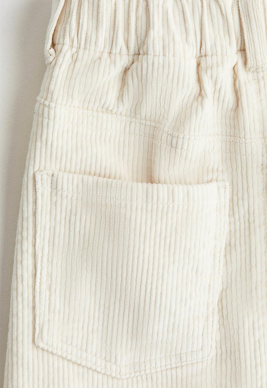 H&M - Corduroy skirt - light beige