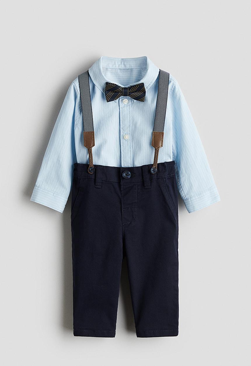 H&M - 3-Piece dressy set - navy blue/light blue