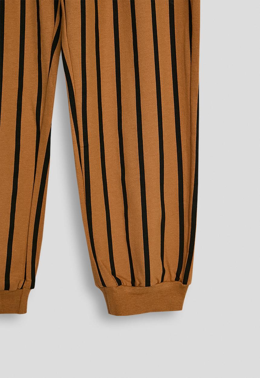 Pop Candy - Dino graphic sweatshirt with joggers - navy/dark gold/stripes