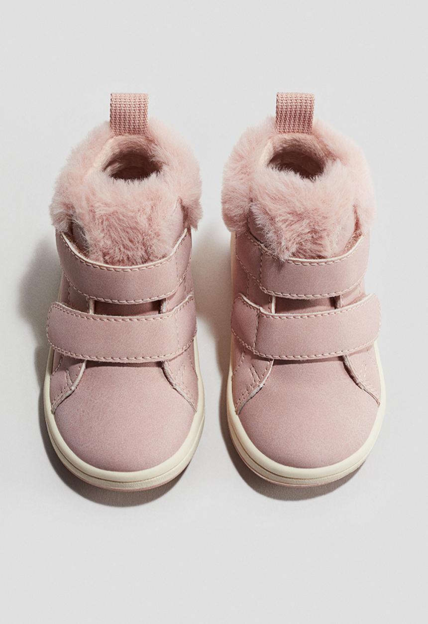 H&M - Warm-lined hi-top trainers - light pink