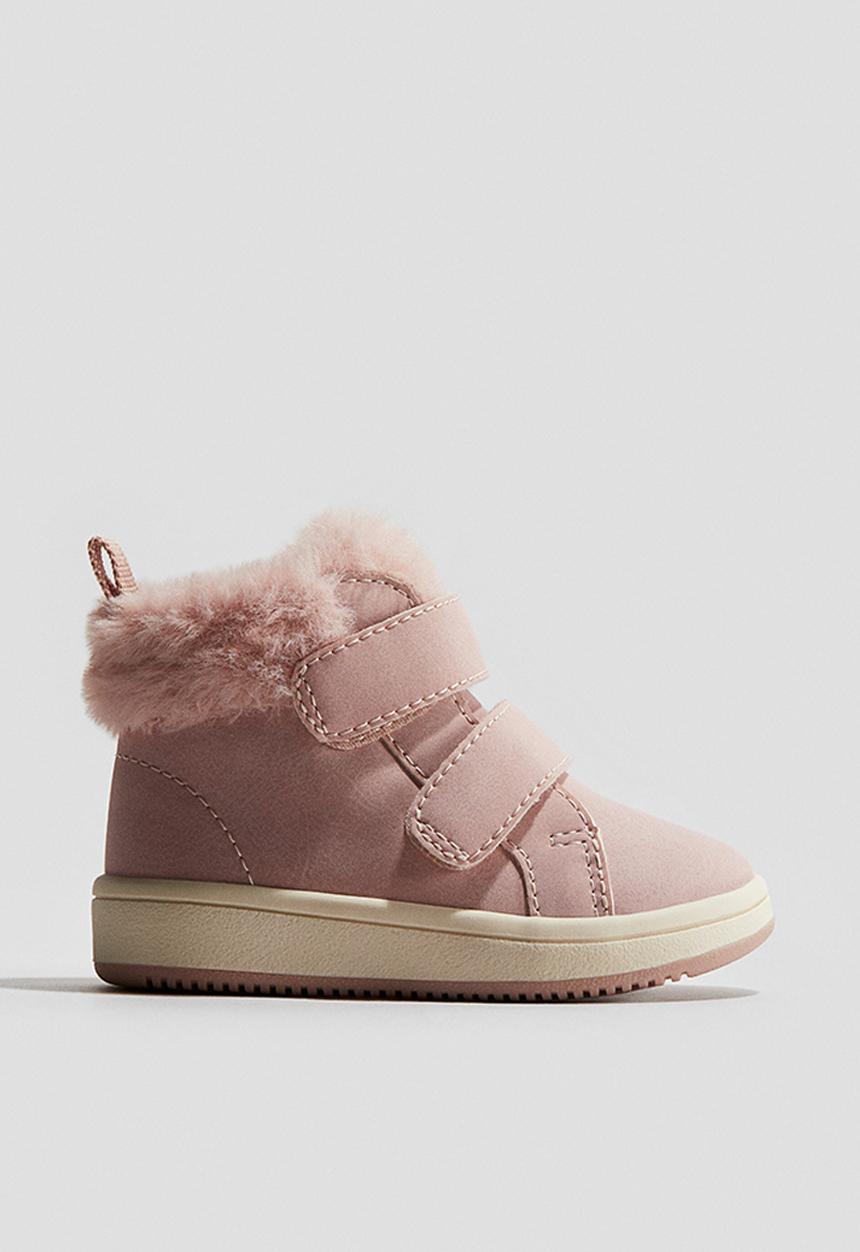 H&M - Warm-lined hi-top trainers - light pink