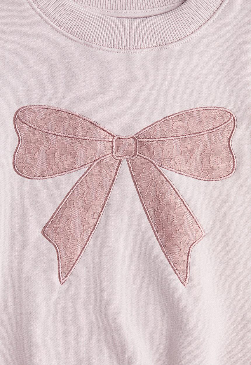 H&M - Motif-detail sweatshirt - light pink/bow