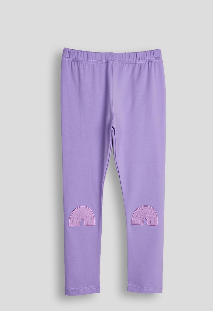 Pop Candy - Leggings with rainbow knee patch - purple