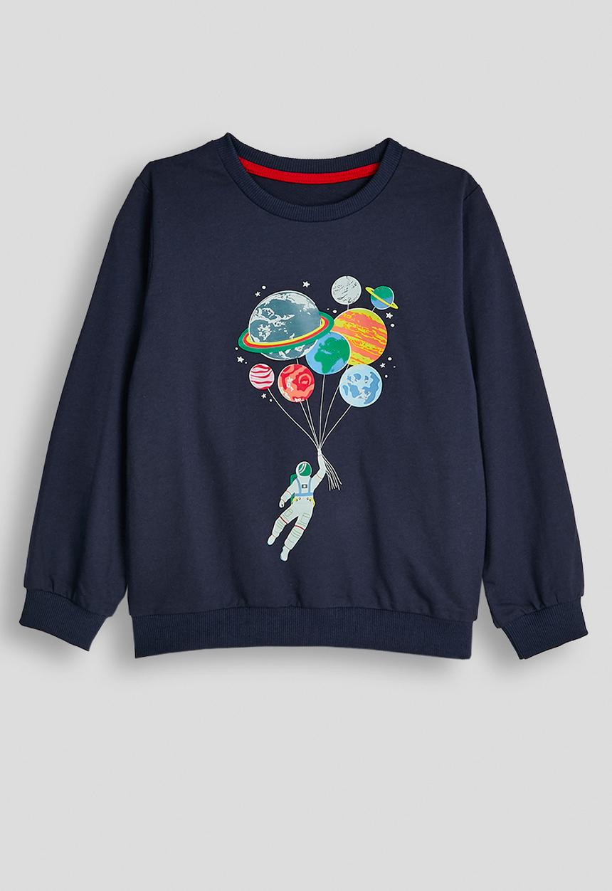 Pop Candy - Astronaut graphic sweatshirt with joggers - navy/grey