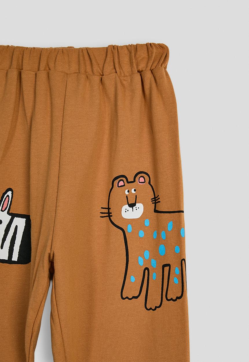 Pop Candy - Club safari sweatshirt with joggers - tan