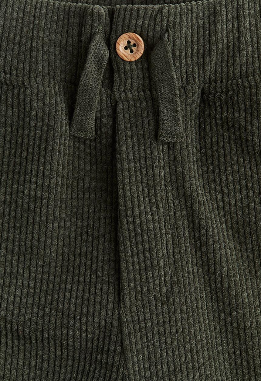 H&M - Ribbed velour trousers - dark green