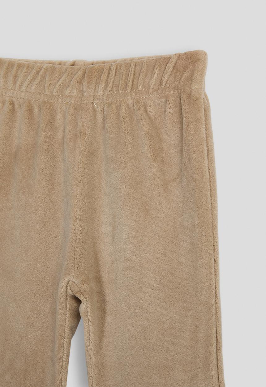 Pop Candy - Plush fabric vest with fleece leggings - pink/beige