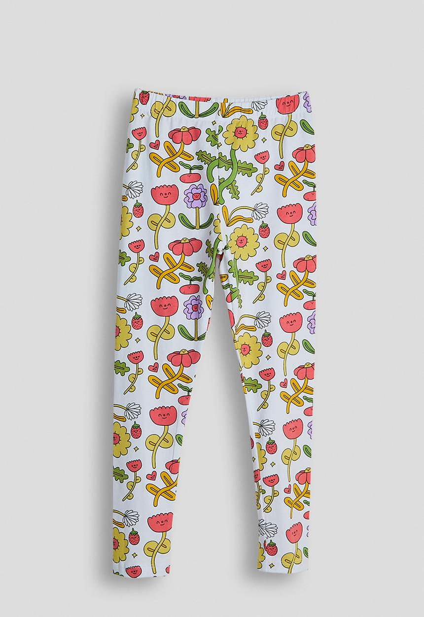 Pop Candy - Bunny ballerina sweatshirt with printed leggings - pink/flowers