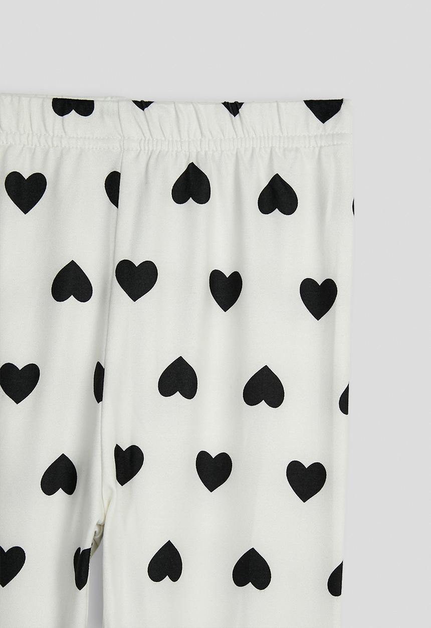 Pop Candy - Sweat top & leggings - black/white/hearts