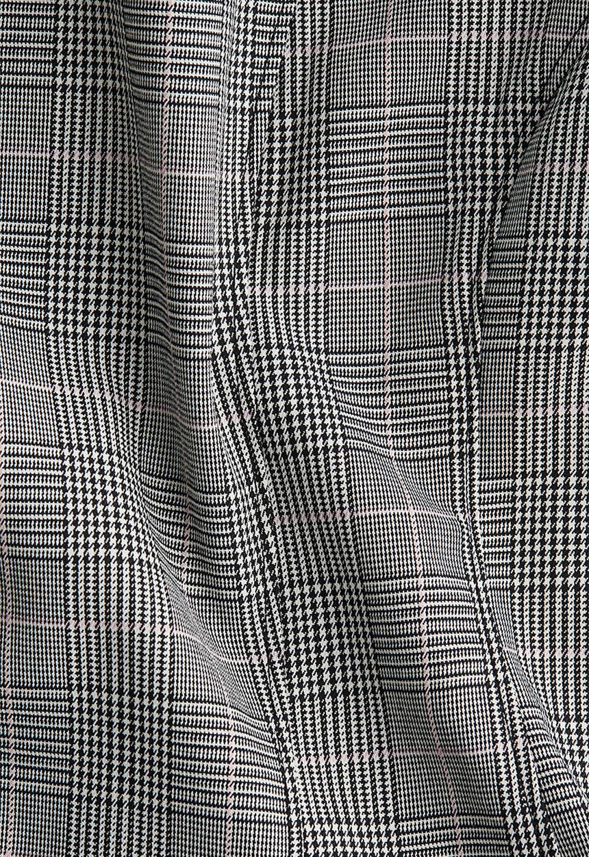 H&M - Waisted twill dress - black checked