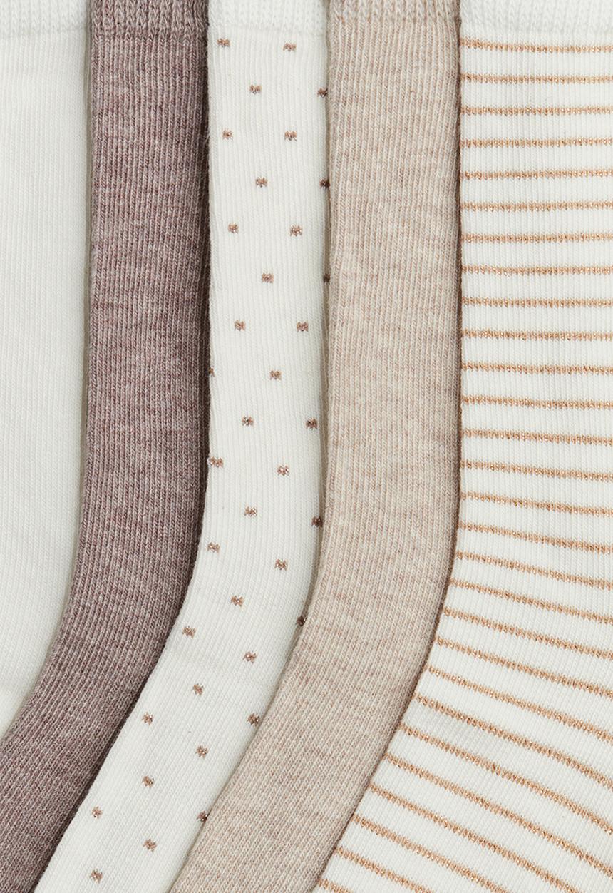H&M - 7-pack socks - white/spotted 