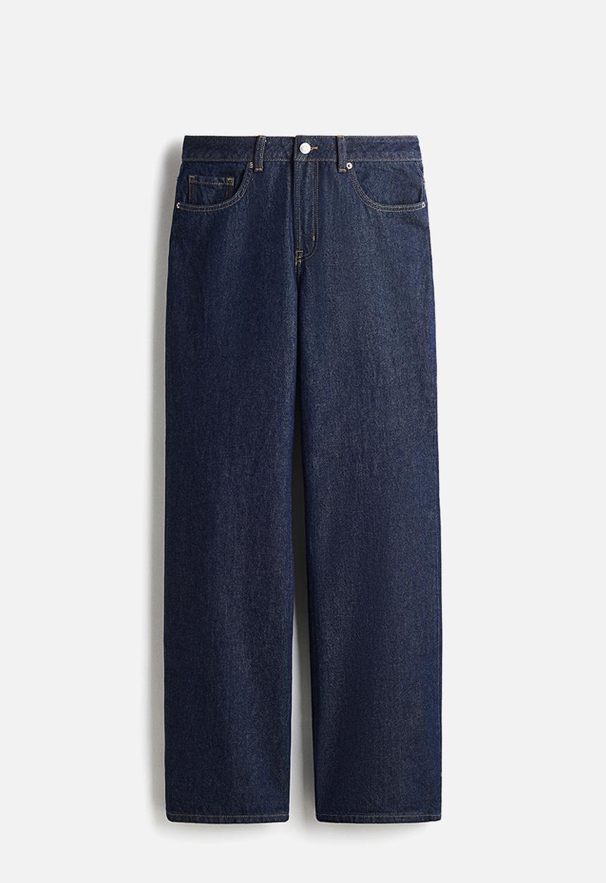 H&M - Wide high jeans - dark denim blue 