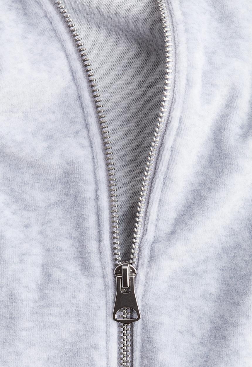H&M - Velour zip-through jacket - grey
