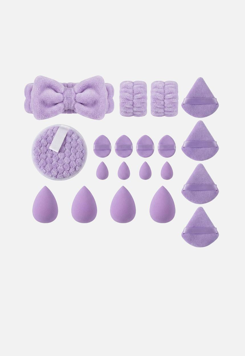 Glam Beauty - Make Up Sponge Puff 20 Piece Kit - Purple
