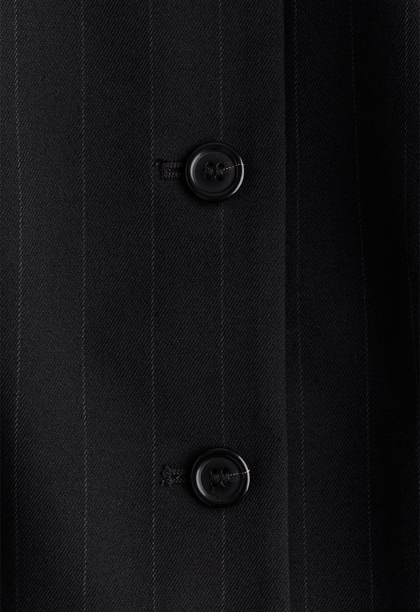 H&M - Fitted waistcoat - navy blue pinstriped