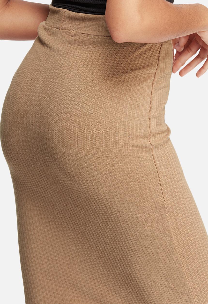Missguided - Ribbed popper skirt