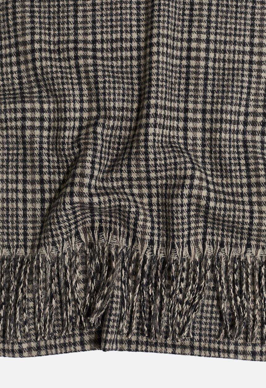 H&M - Scarf -  light beige/checked 