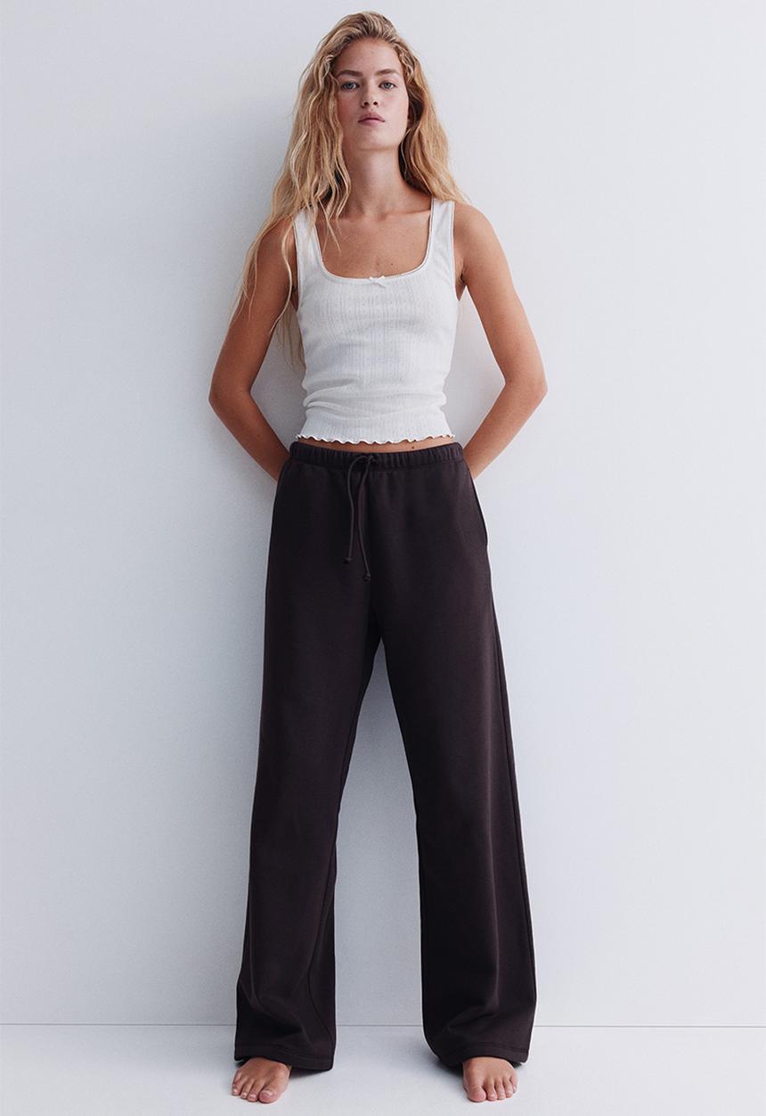 H&M - Wide joggers -dark brown