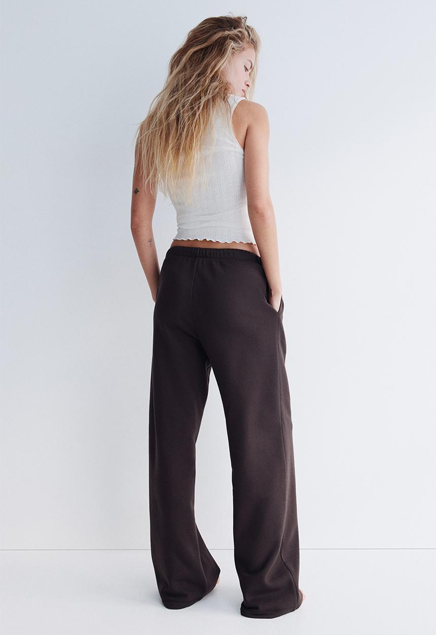 H&M - Wide joggers -dark brown