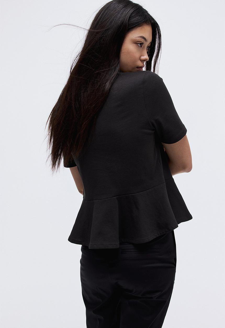 H&M - Peplum top - black