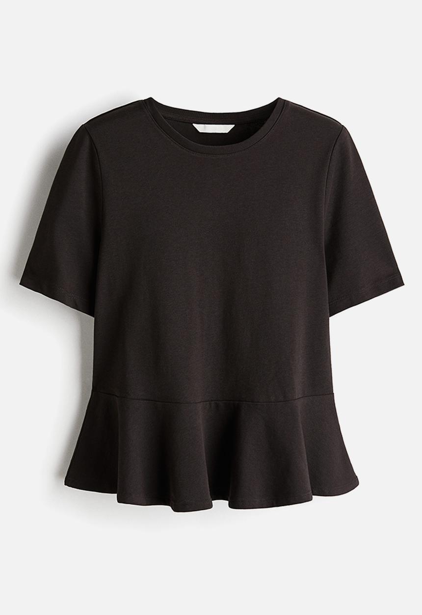 H&M - Peplum top - black