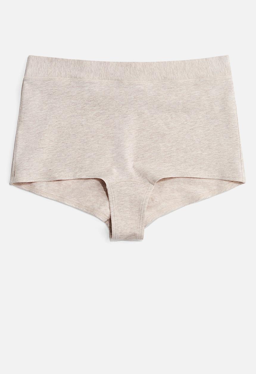 H&M - 3-pack cotton shortie briefs - beige marl/dusty pink/cream