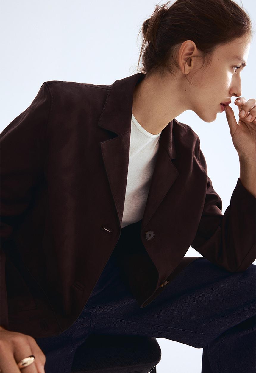 H&M - Jacket - dark brown 