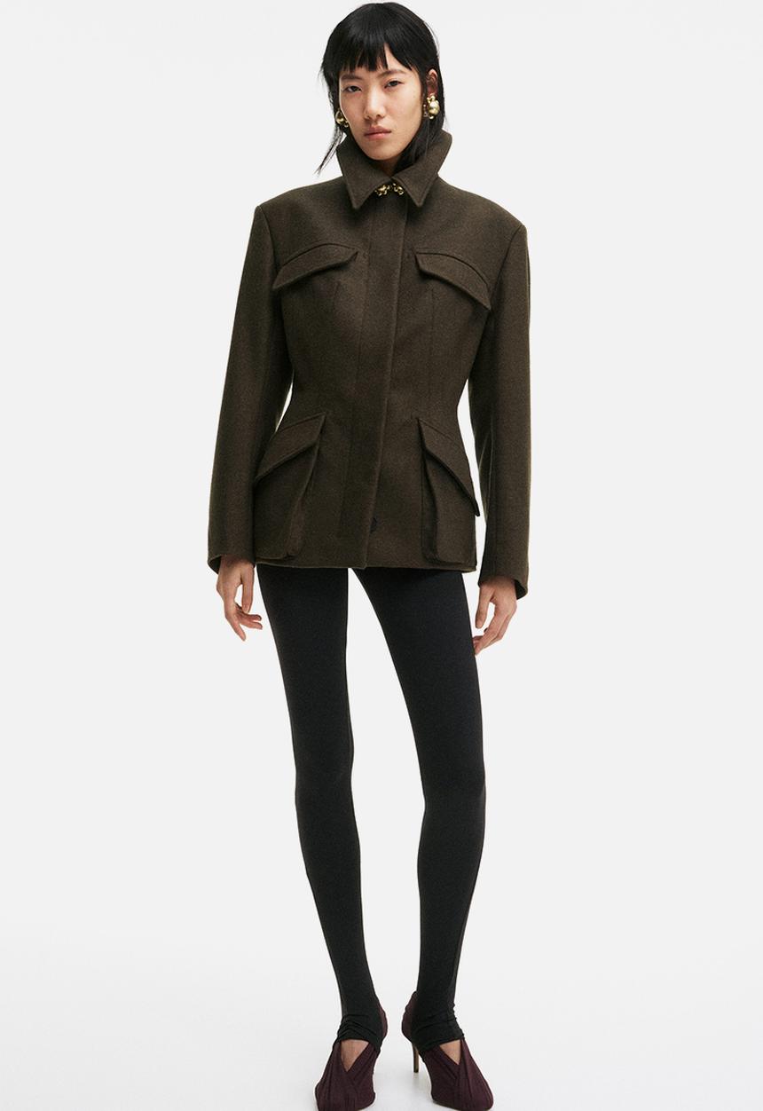 今期　新品未使用MOON TREE PLANET H.coat H&M Studio: Wool-blend jacket - dark green - 1319462001