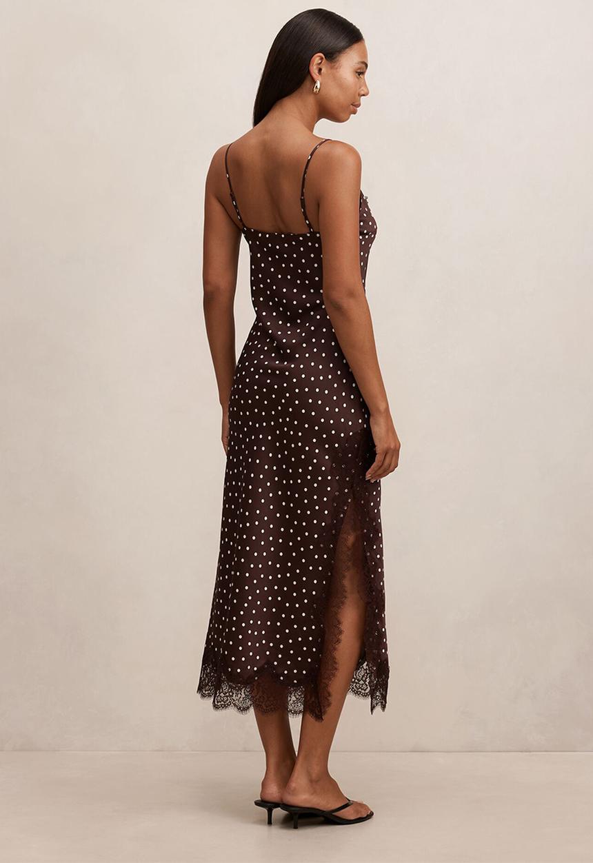 Forever New - Jess lace trim midi dress in jaya spot