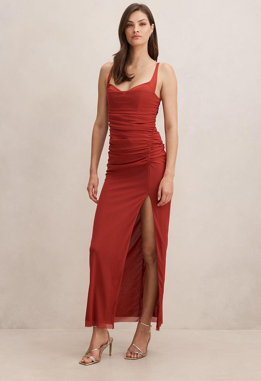 strapless open back dress La Femme Ruffled Long Plus-Size Prom Dress main image 1