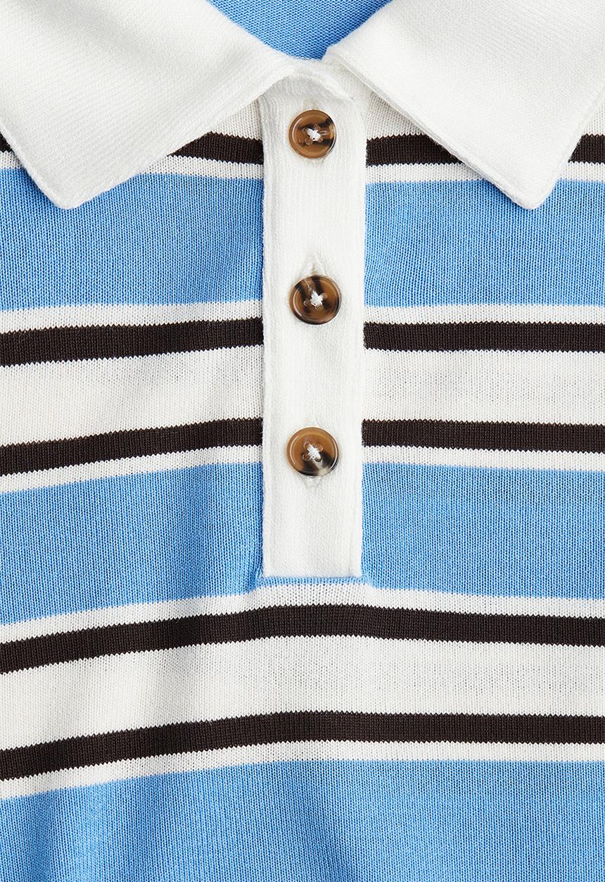 H&M - Polo shirt - white/striped 
