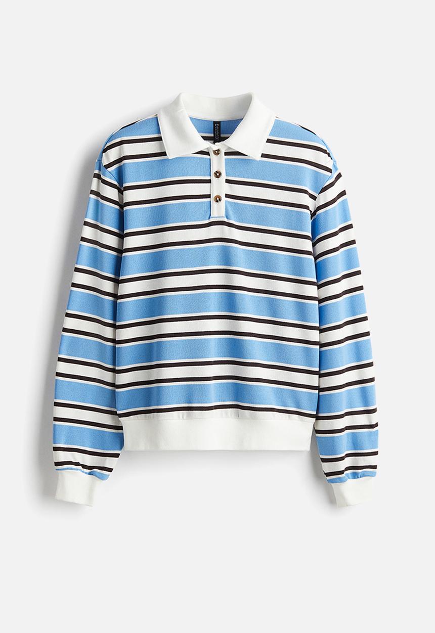 H&M - Polo shirt - white/striped 