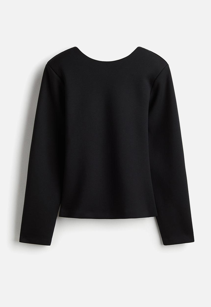 H&M - Deep-back scuba top - black