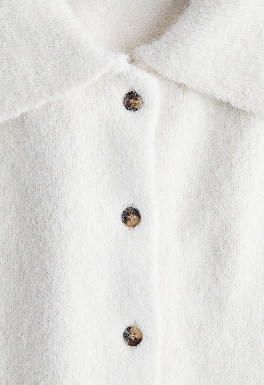 H&M - Collared cardigan - light beige