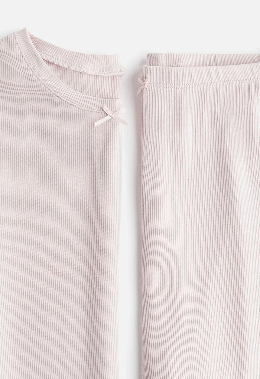 H&M - Ribbed modal pyjamas - pink