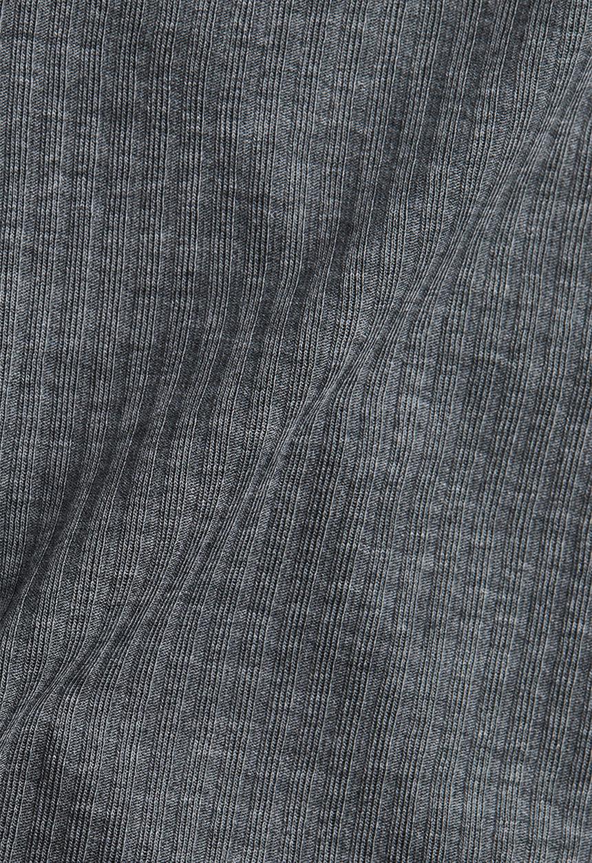 H&M - Rib-knit top - dark grey marl