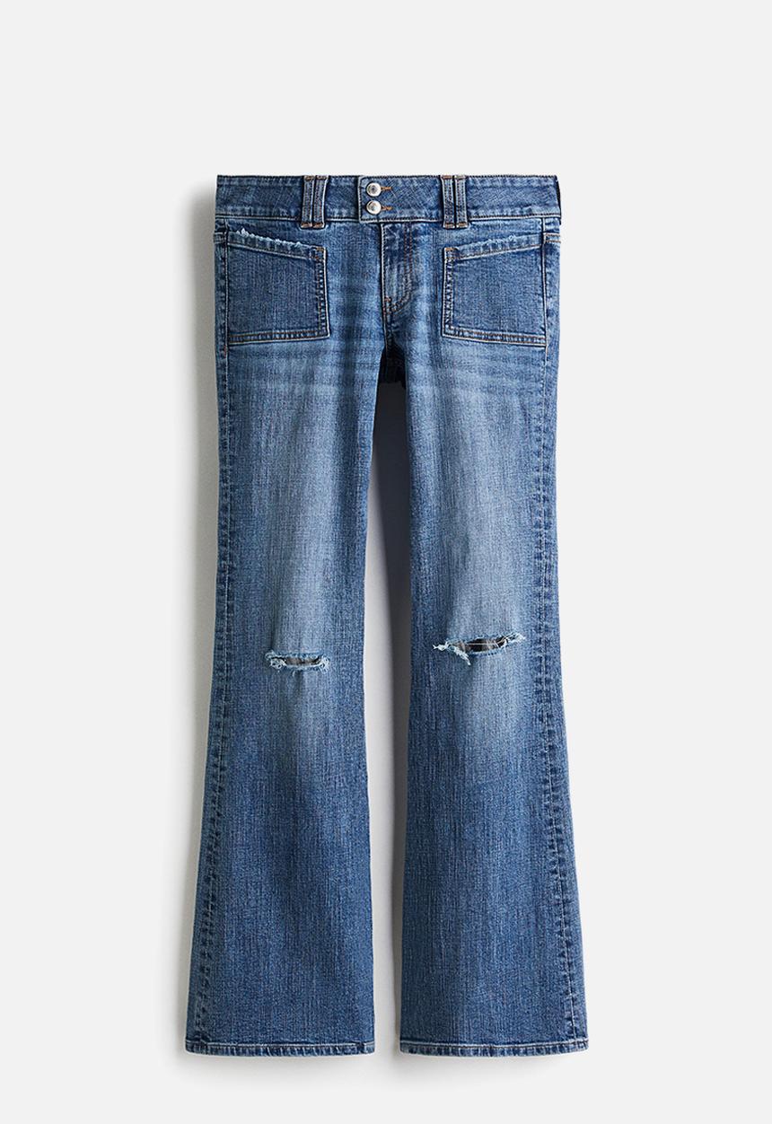 H&M - Flared low jeans - denim blue