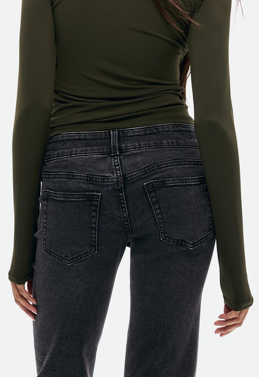 H&M - Flared low jeans - dark denim grey