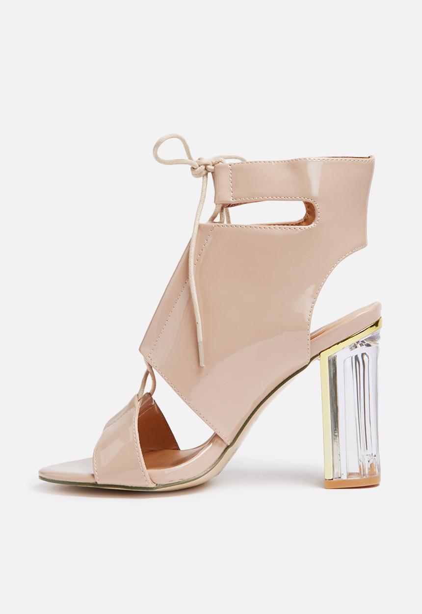 Missguided - Perspex Heel Lace Up