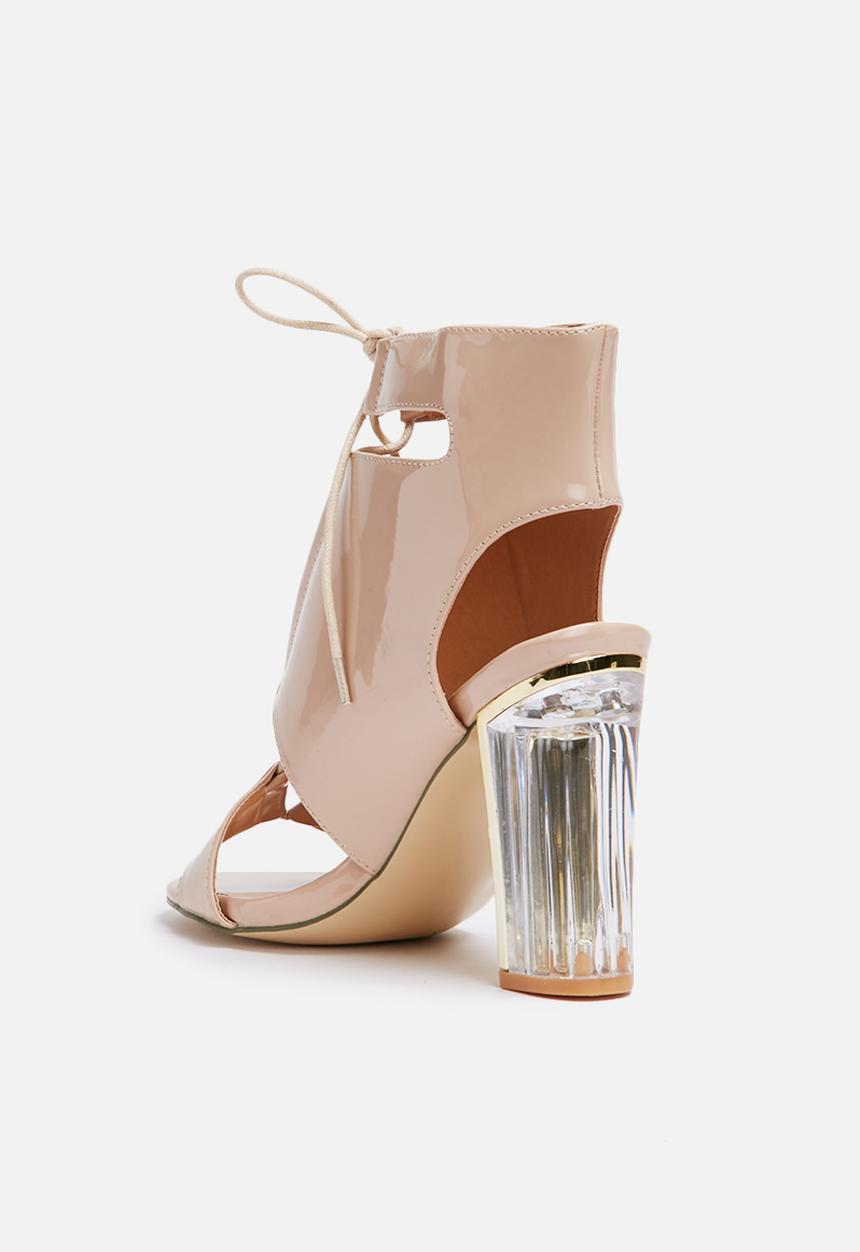 Missguided - Perspex Heel Lace Up