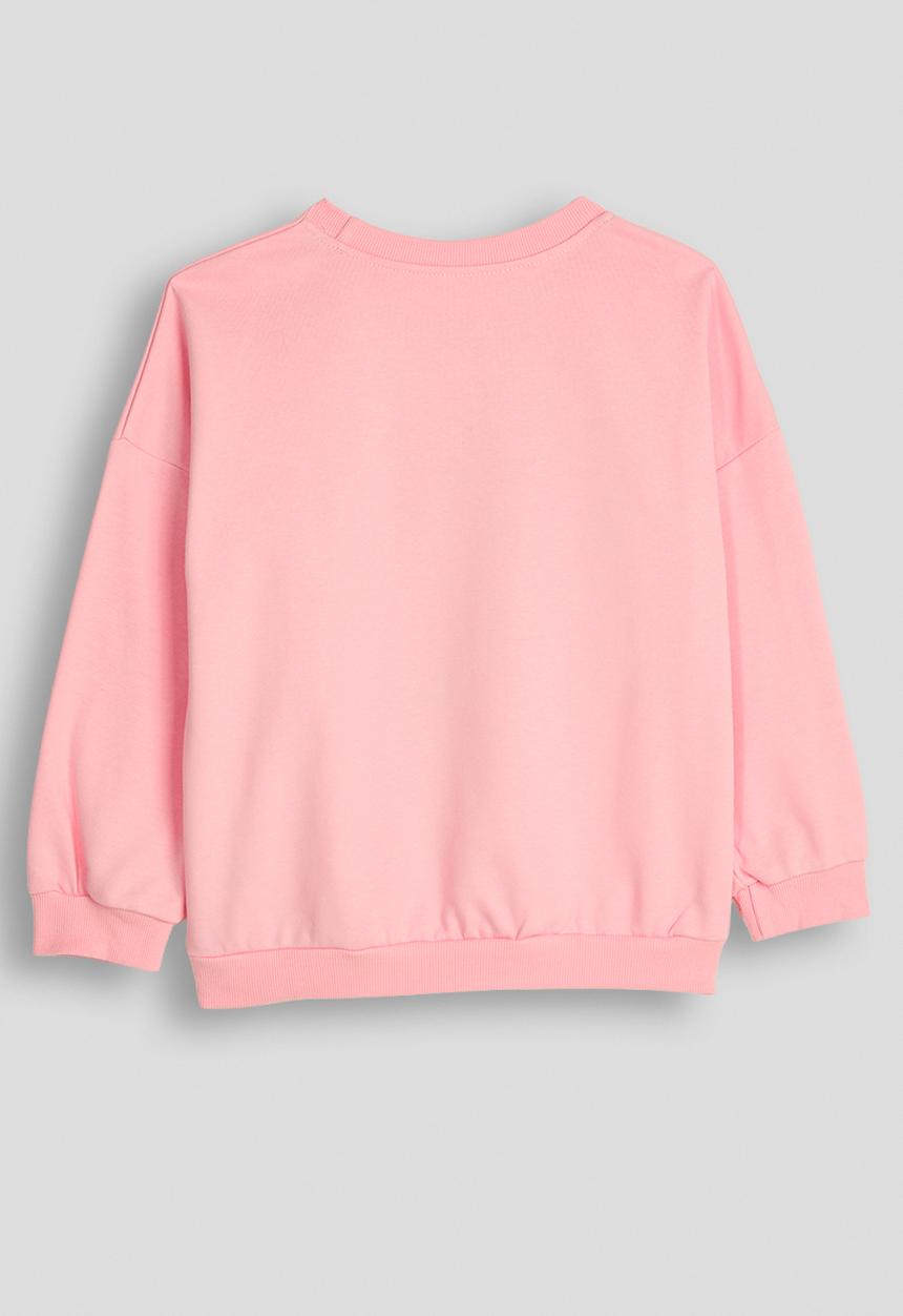 Pop Candy - Patchwork graphic print sweat top - pink